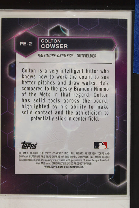 2022 Topps Bowman Platinum Baseball Precious Elements PE-2 Colton Cowser