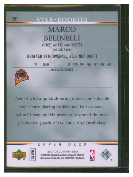 2007 Upper Deck Basketball Marco Belinelli 200
