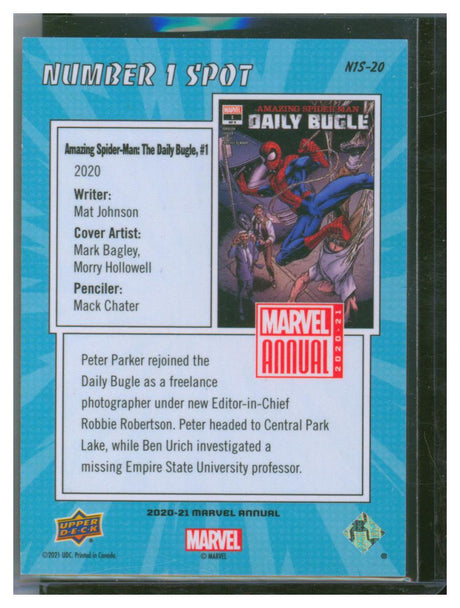 2022 Upper Deck Marvel Annual Number 1 Spot N1S-20 Amazing Spider-Man: The Daily Bugle