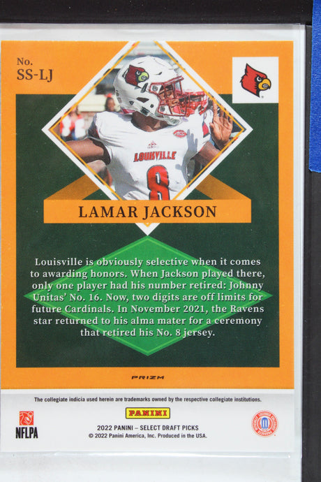 2022 Panini Select Draft Picks Football Silver Prizm Select Stars SS-LJ Lamar Jackson
