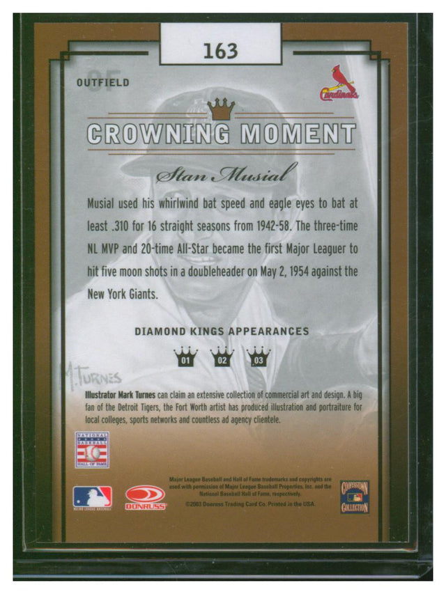 2003 Donruss Diamond Kings Baseball Stan Musial 163