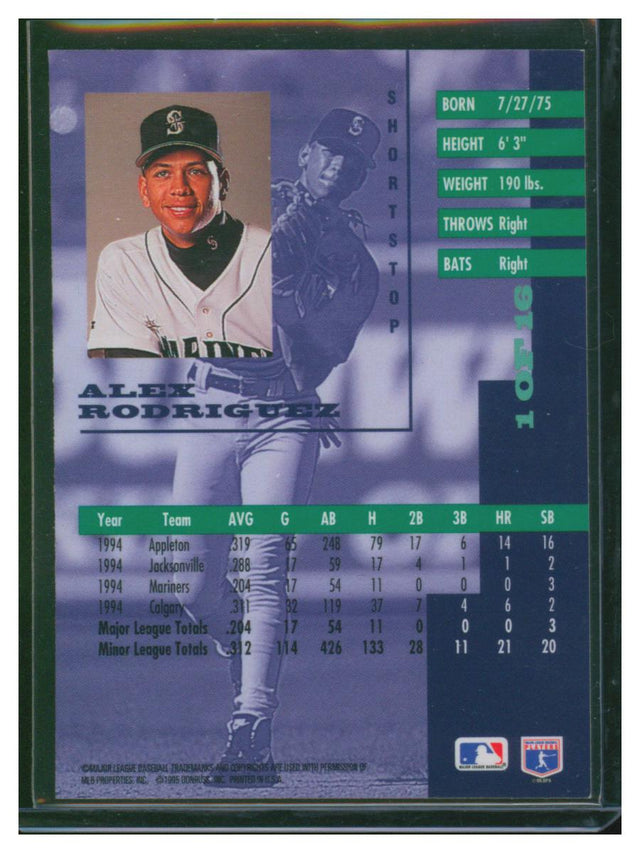 1995 Donruss Baseball Leaf Alex Rodriguez 1 of 16