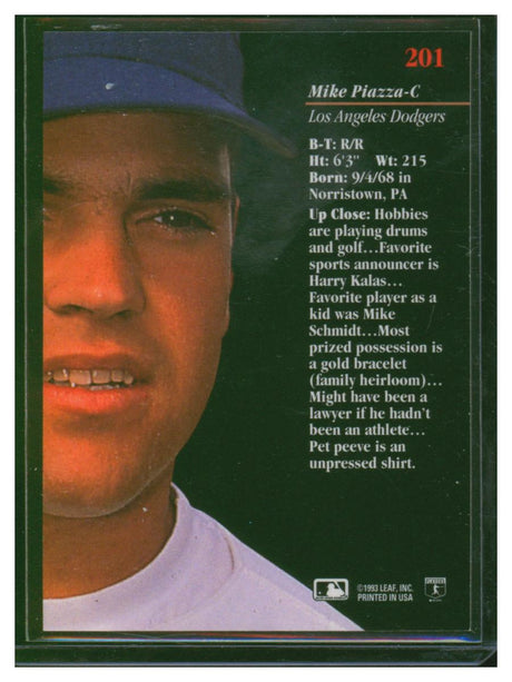 1993 Leaf Studio Baseball Mike Piazza 201