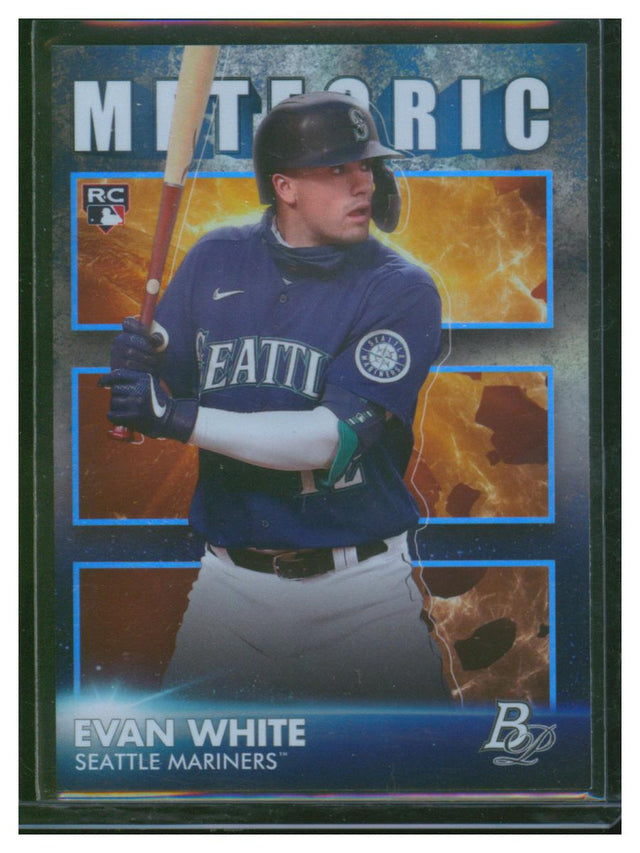 2021 Bowman Platinum Baseball Evan White MET-3