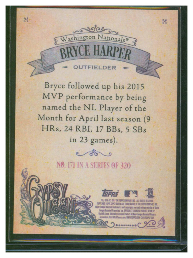 2017 Topps Gypsy Queen Baseball Bryce Harper 171