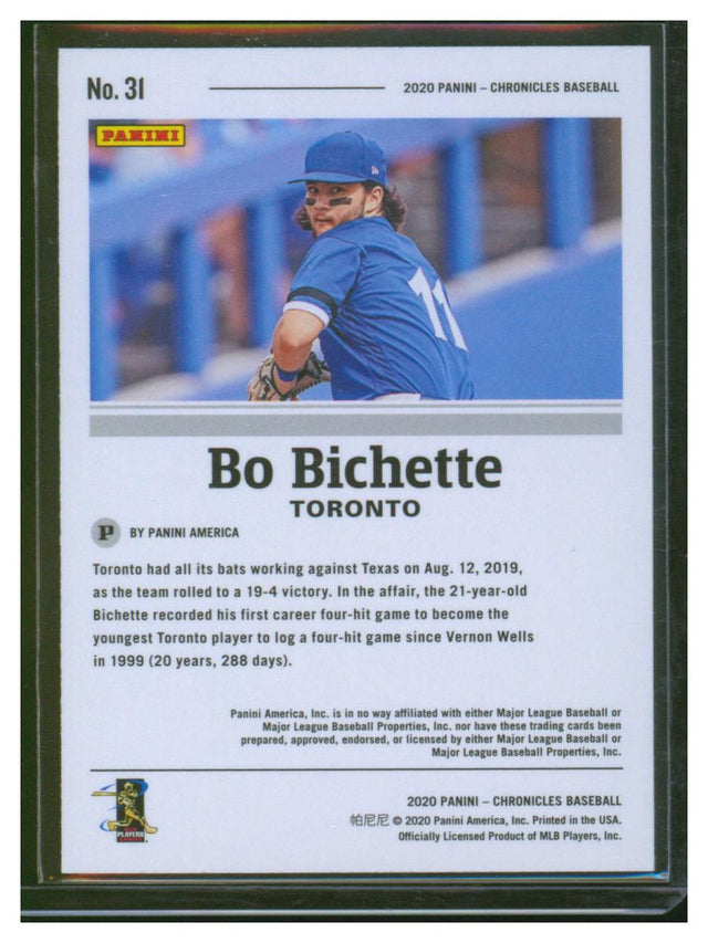 2020 Chronicles Baseball Bo Bichette 31
