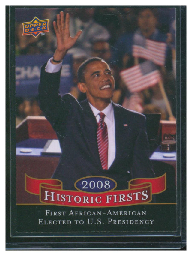 2009 Upper Deck Baseball Historic Firsts Barack Obama HF-1