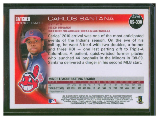 2010 Topps Update Baseball Carlos Santana US-330