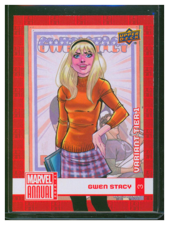 2021 Upper Deck Marvel Annual Variant Tier 1 Gwen Stacy 3