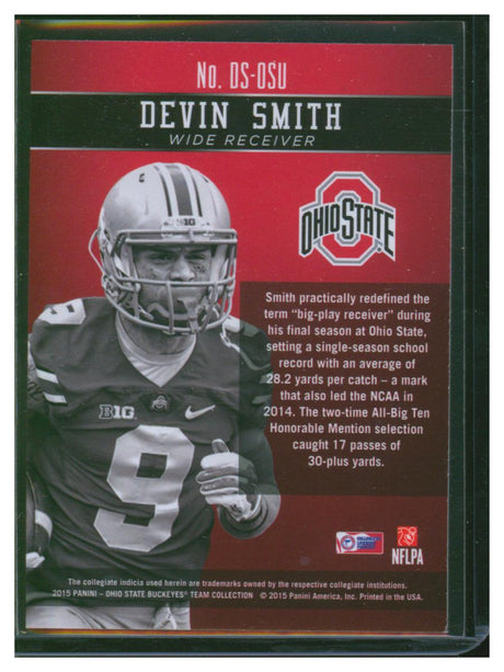 2015 Panini Ohio State Buckeyes Team Collection Honors Devin Smith DS-OSU