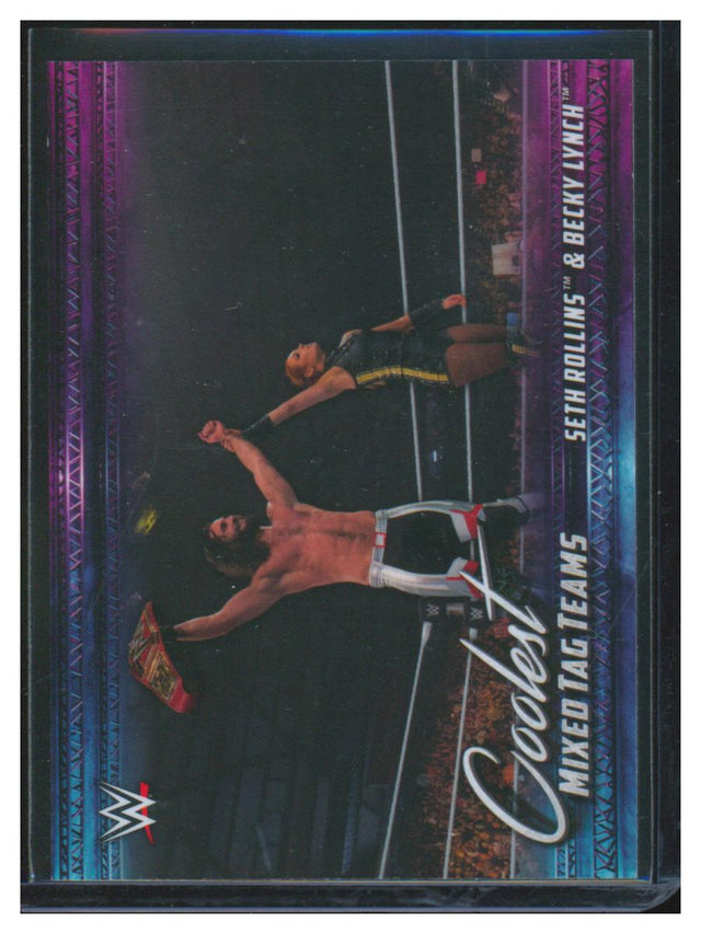 2021 WWE Topps WWE Coolest Mixed Tag Teams Rollins and Lynch MT-9