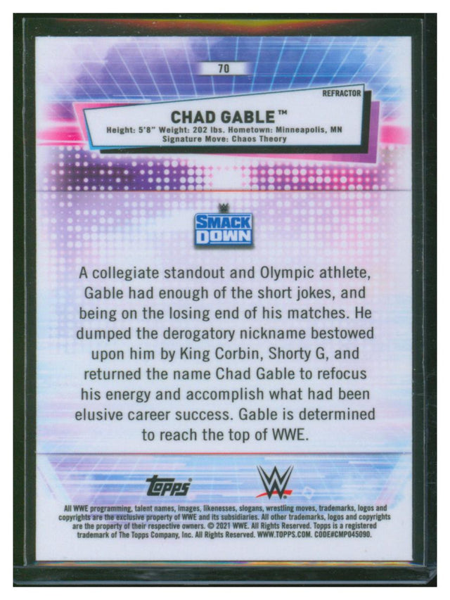 2021 Topps Chrome WWE Refractor Chad Gable 70