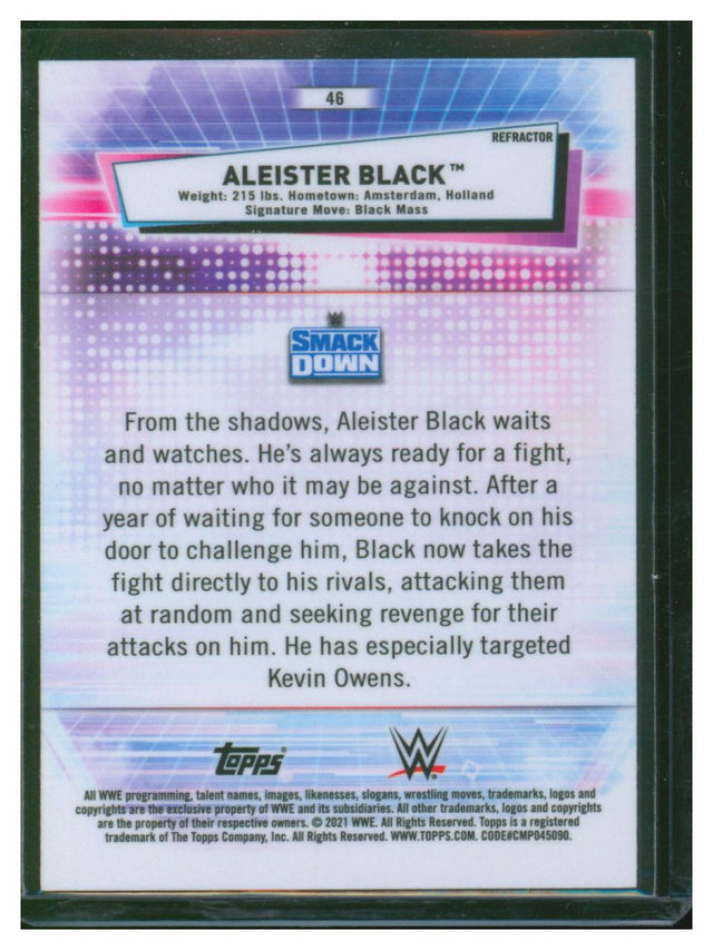 2021 Topps Chrome WWE Refractor Aleister Black 46