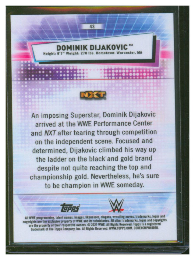 2021 Topps Chrome WWE Parallel Dominik Dijakovic 43
