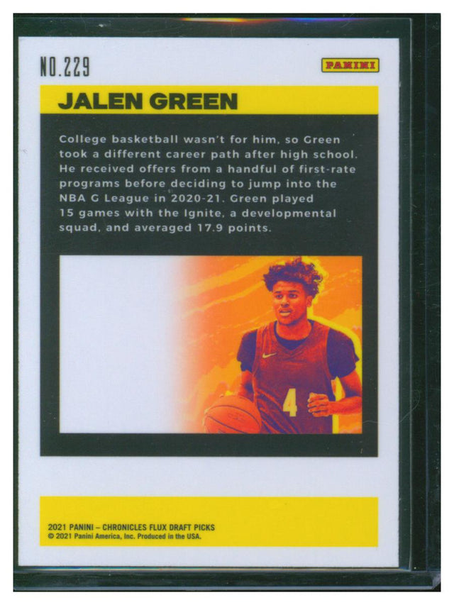 2021 Chronicles Flux Draft Picks Basketball Jalen Green 229