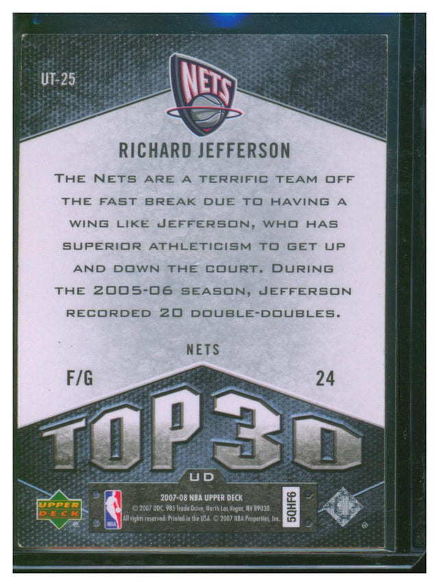2007 NBA Upper Deck Top 30 Richard Jefferson UT-25