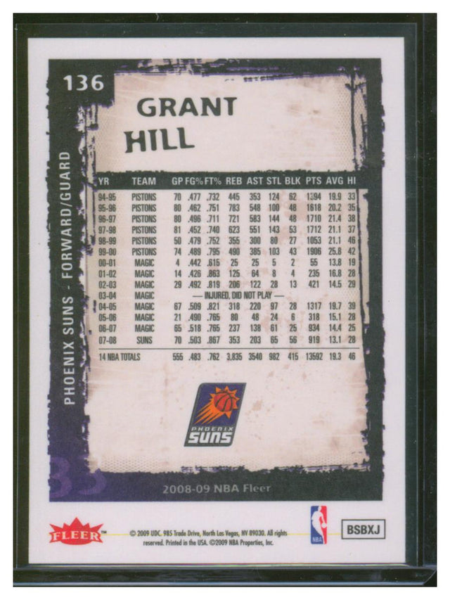 2009 Fleer Basketball Grant Hill 136