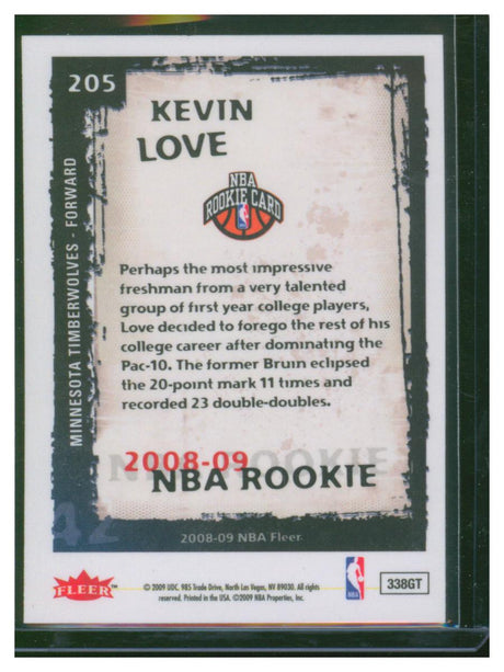 2009 Fleer Basketball Kevin Love 205