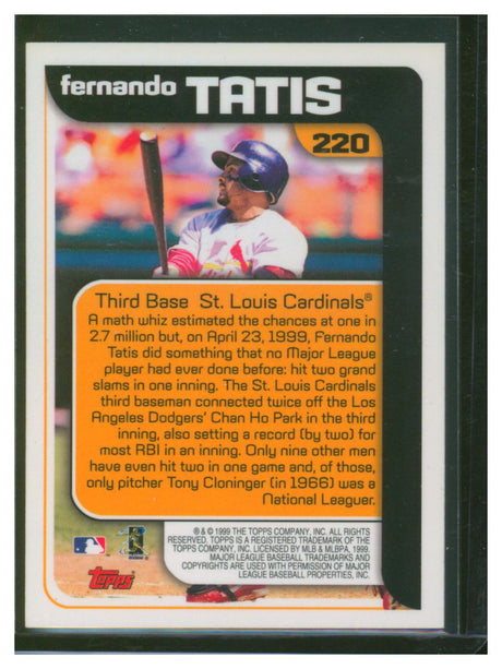 1999 Topps Baseball Highlights Frenando Tatis 220