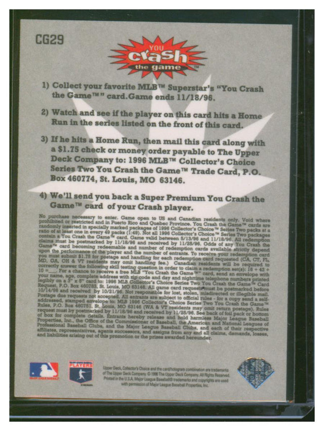 1996 Collector's Choice Baseball Mickey Tattleton CG29