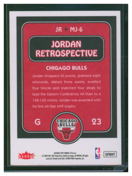 2009 Fleer Basket Ball Jordan Retrospective MJ-6