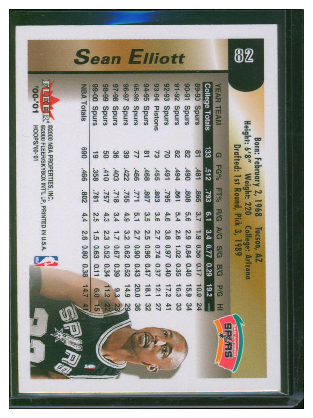 2000 Fleer Basketball Sean Elliott 82