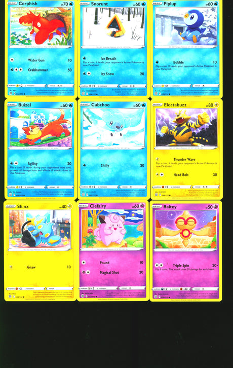 2022 Pokemon Brilliant Stars Common Card Bundle 42 Cards total