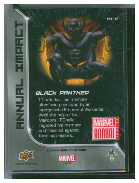 2021 Upper Deck Marvel Annual Annual Impact AI-8 Black Panther