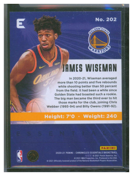 2021 Chronicles Basketball Essentials 202 James Wiseman
