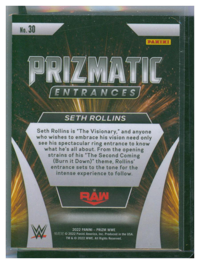 2022 Panini Prizm WWE Prizmatic Entrances 30 Seth Rollins