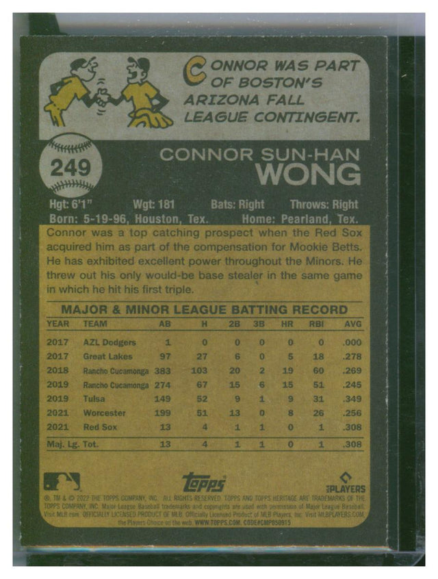2022 Topps Heritage Baseball 249 Conner Wong