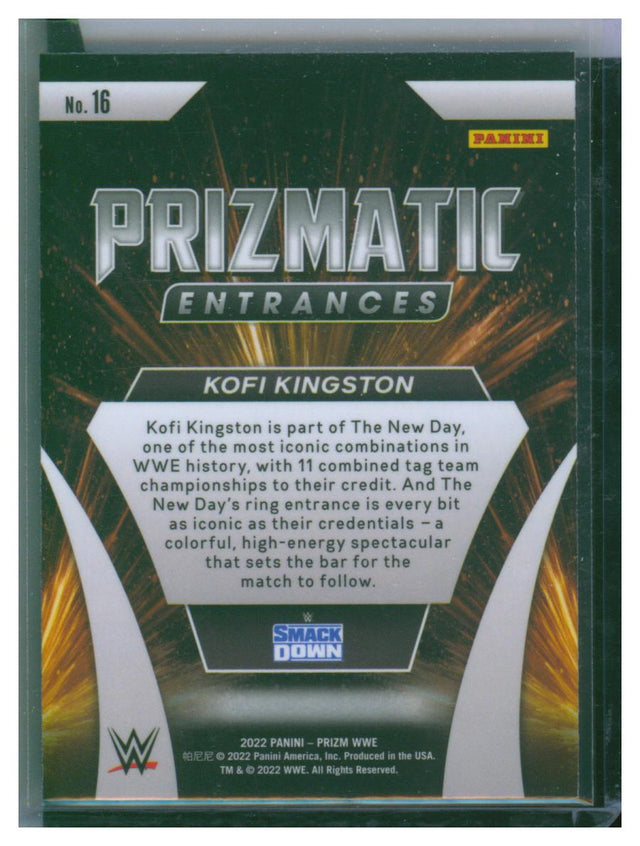 2022 Panini Prizm WWE Prizmatic Entrances 16 Kofi Kingston